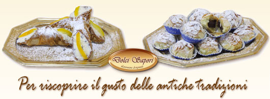 Vasto assortimento di dolci di Mandorla, cannoli, cucchitelle, torte, gelati